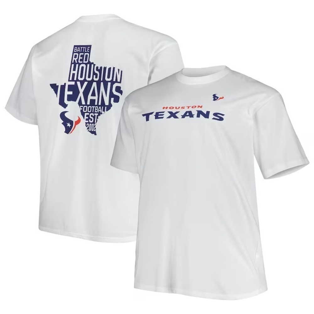 Mens Fanatics Branded White Houston Texans Big & Tall